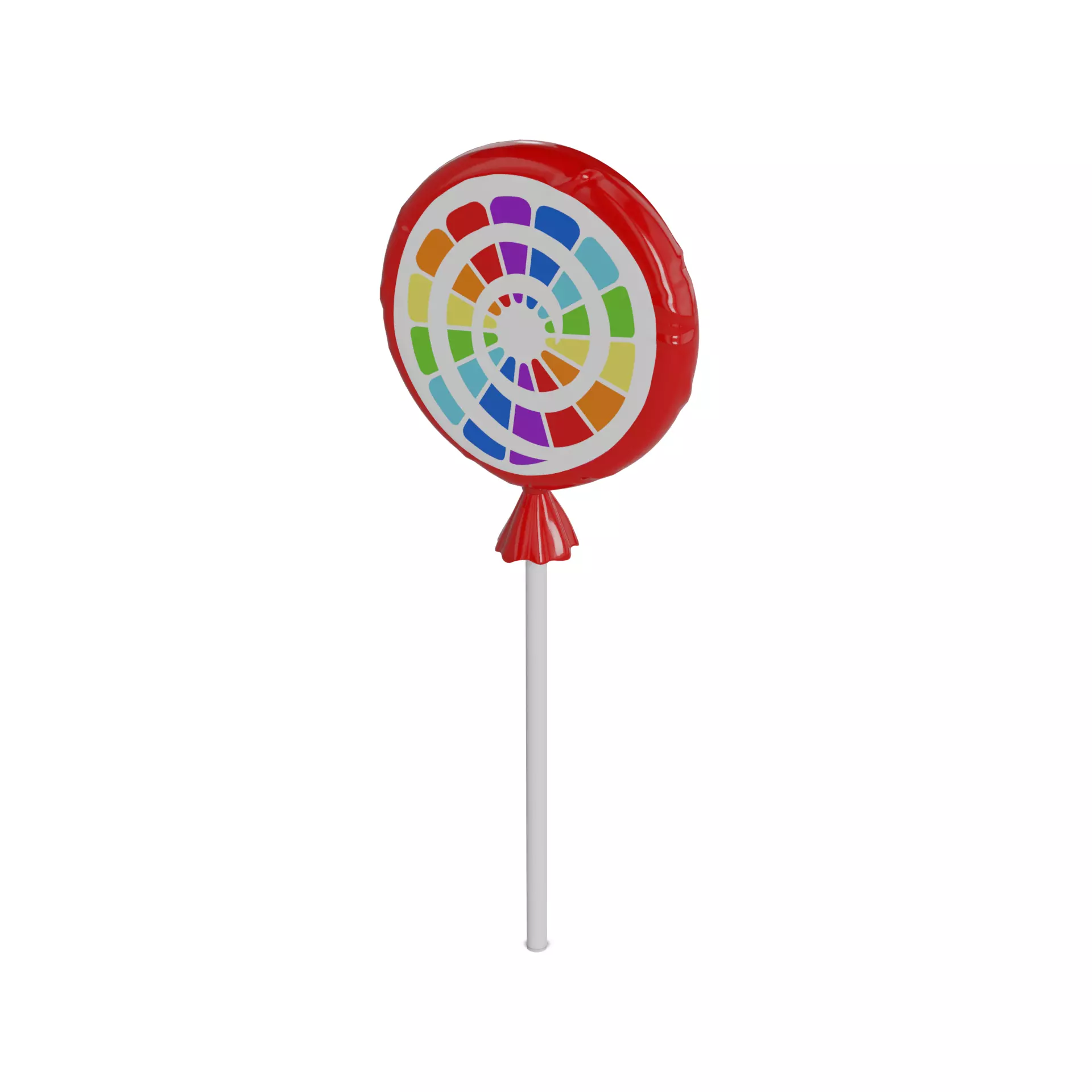 Lollipops and caramel Fruit-flavored Lollipop Low-poly 3D model_0