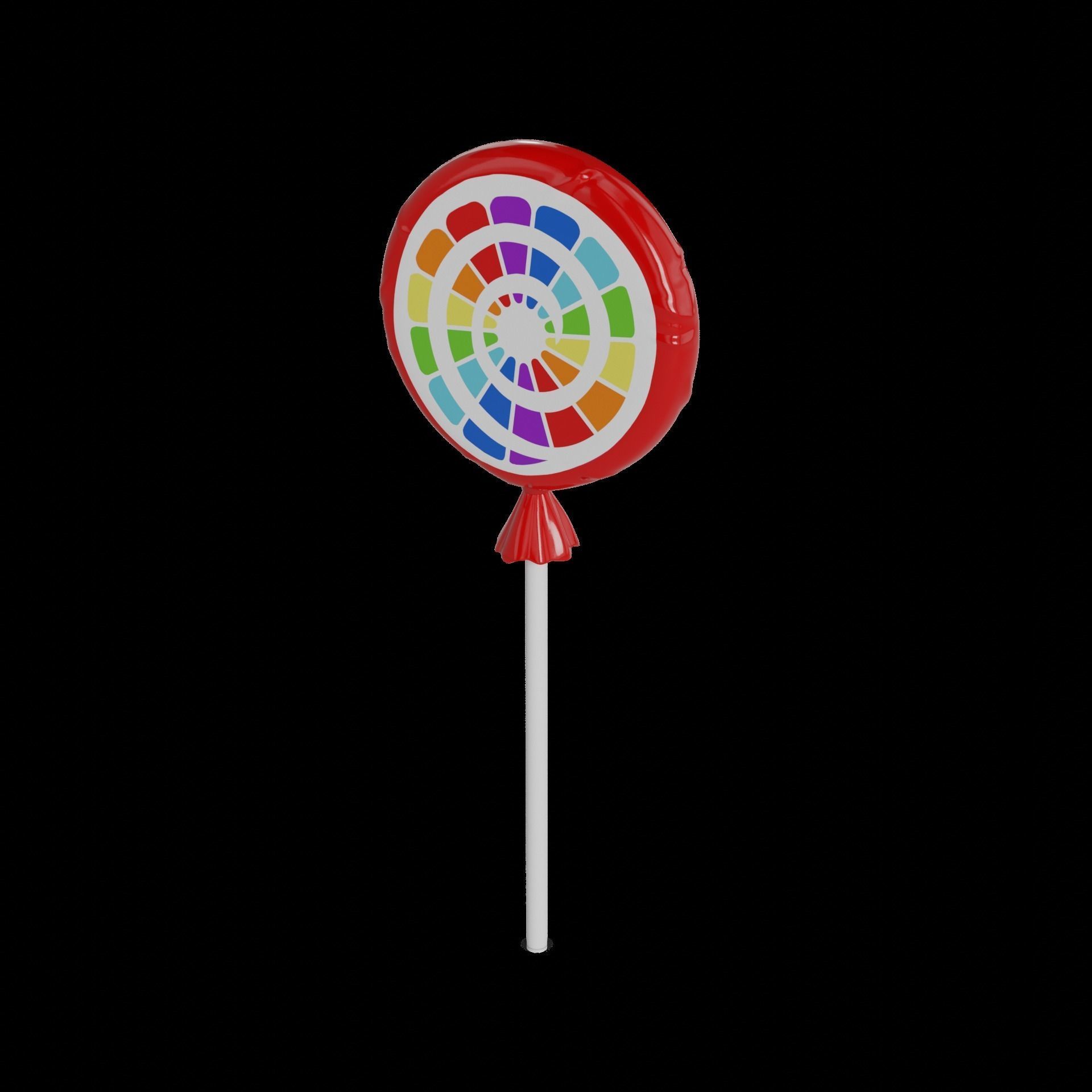 Lollipops and caramel Fruit-flavored Lollipop Low-poly 3D model_1