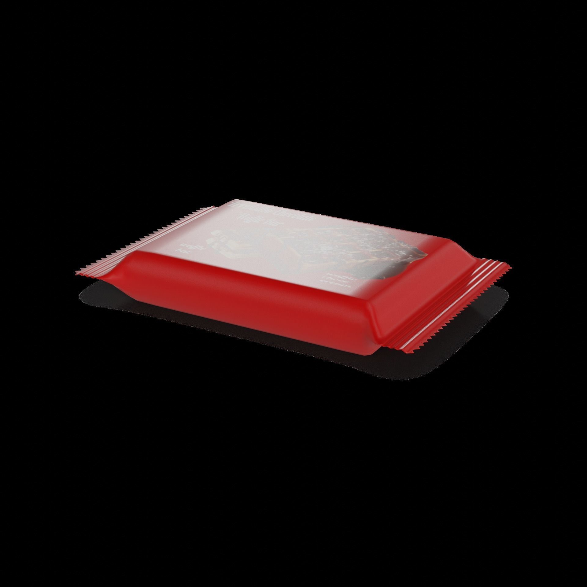 Chocolate waffle bars Chocolate Waffle Bar Low-poly 3D model_1