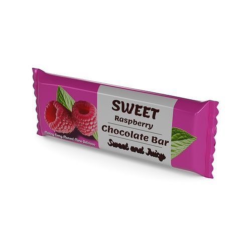 Chocolate bars Raspberry Chocolate Bar 3D model