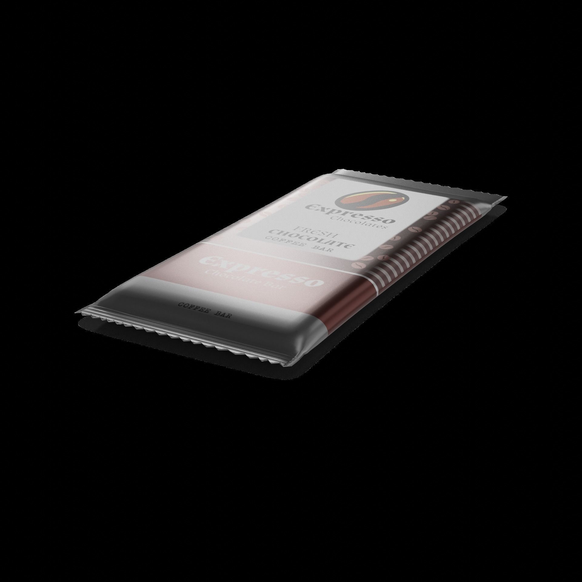 Chocolate bars Espresso Chocolate Bar Low-poly 3D model_1