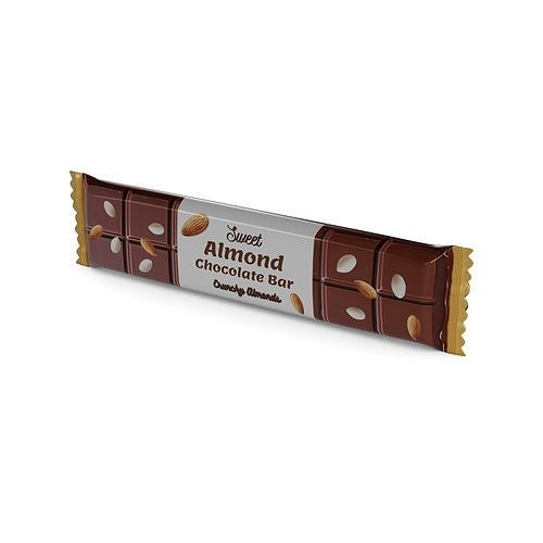 Chocolate bars Almond Chocolate Bar 3D model