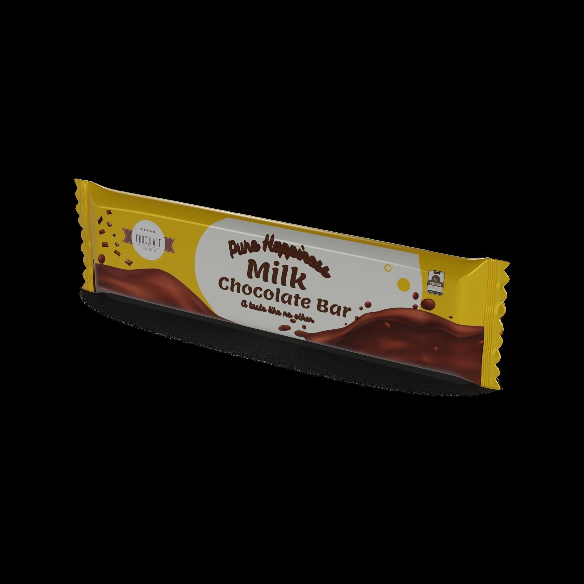 Chocolate bars Milk Chocolate Bar 3D model_1