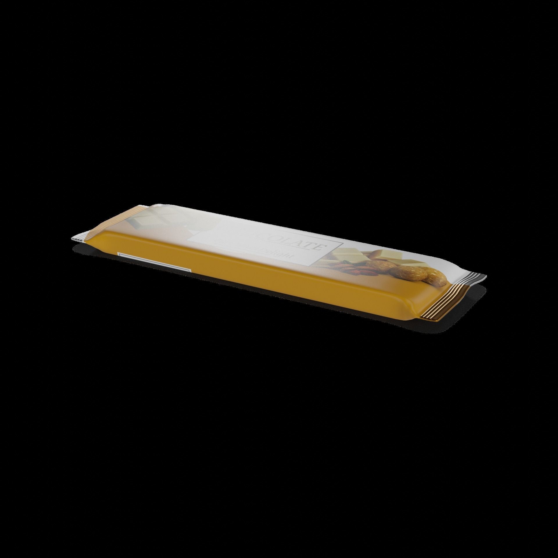 Chocolate bars White Chocolate Bar Low-poly 3D model_1