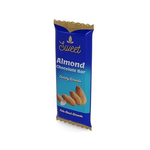Chocolate bars Almond Chocolate Bar 3D model