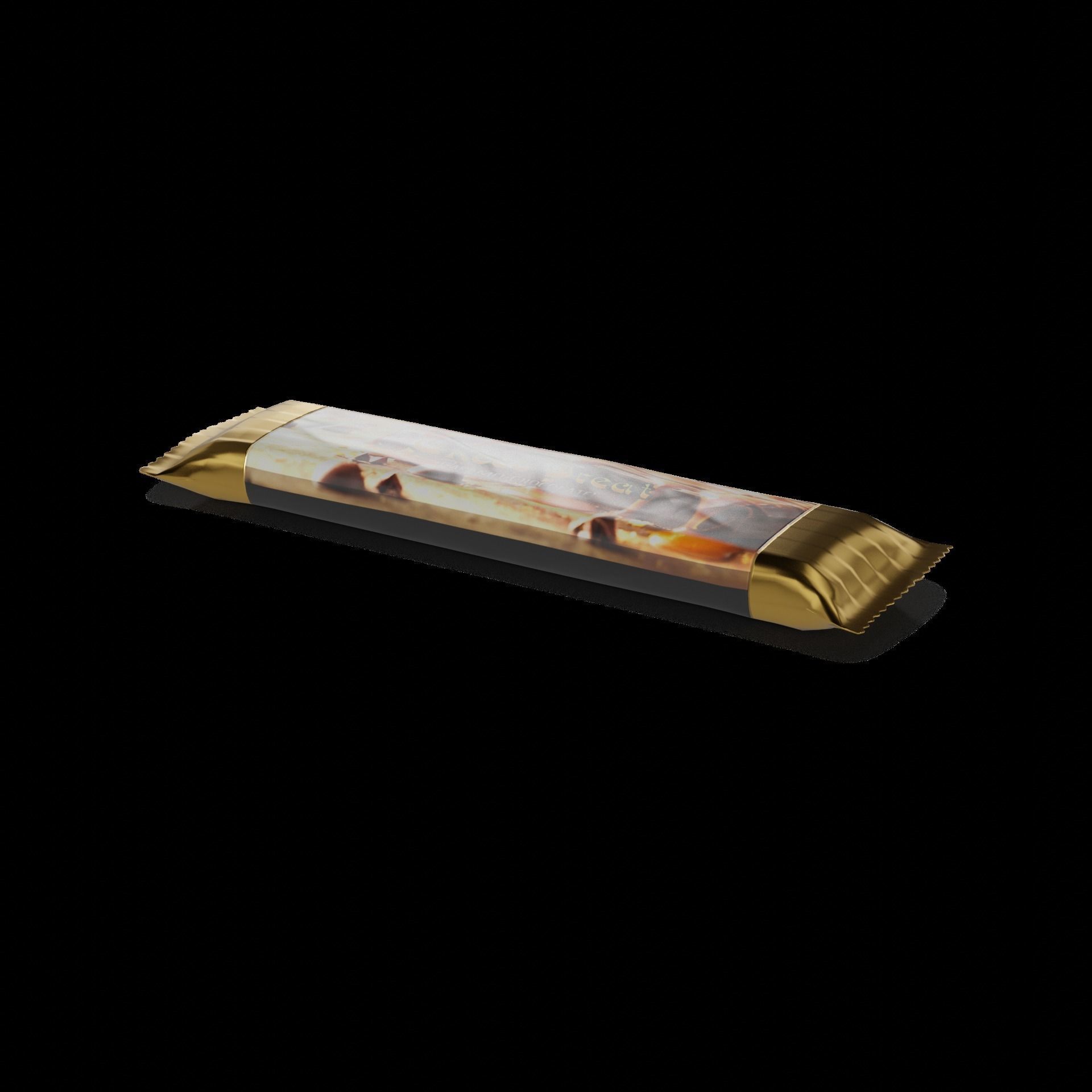Chocolate bars Caramel Chocolate Bar Low-poly 3D model_1