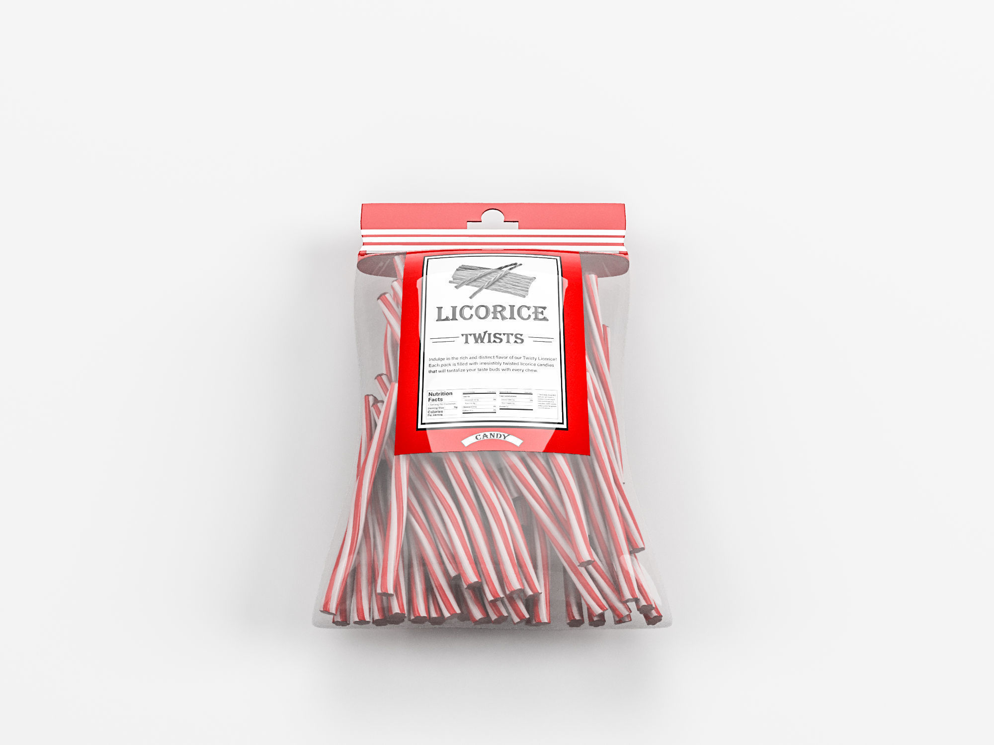 Candies by weight Licorice Twists 2K PBR Low-poly 3D model_2