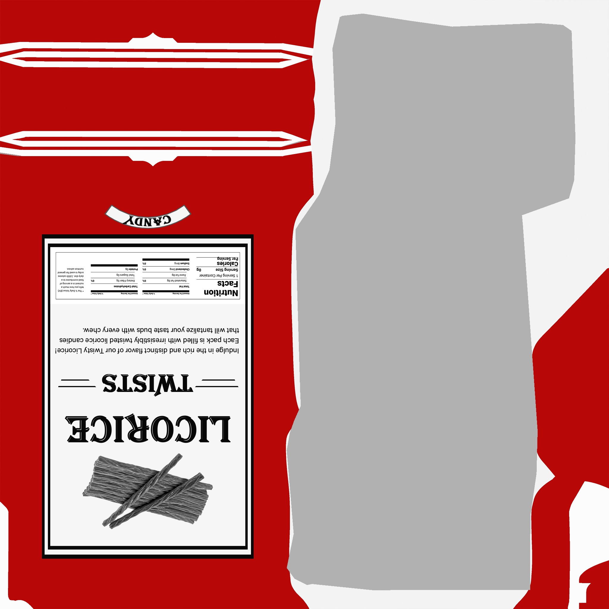 Candies by weight Licorice Twists 2K PBR Low-poly 3D model_5