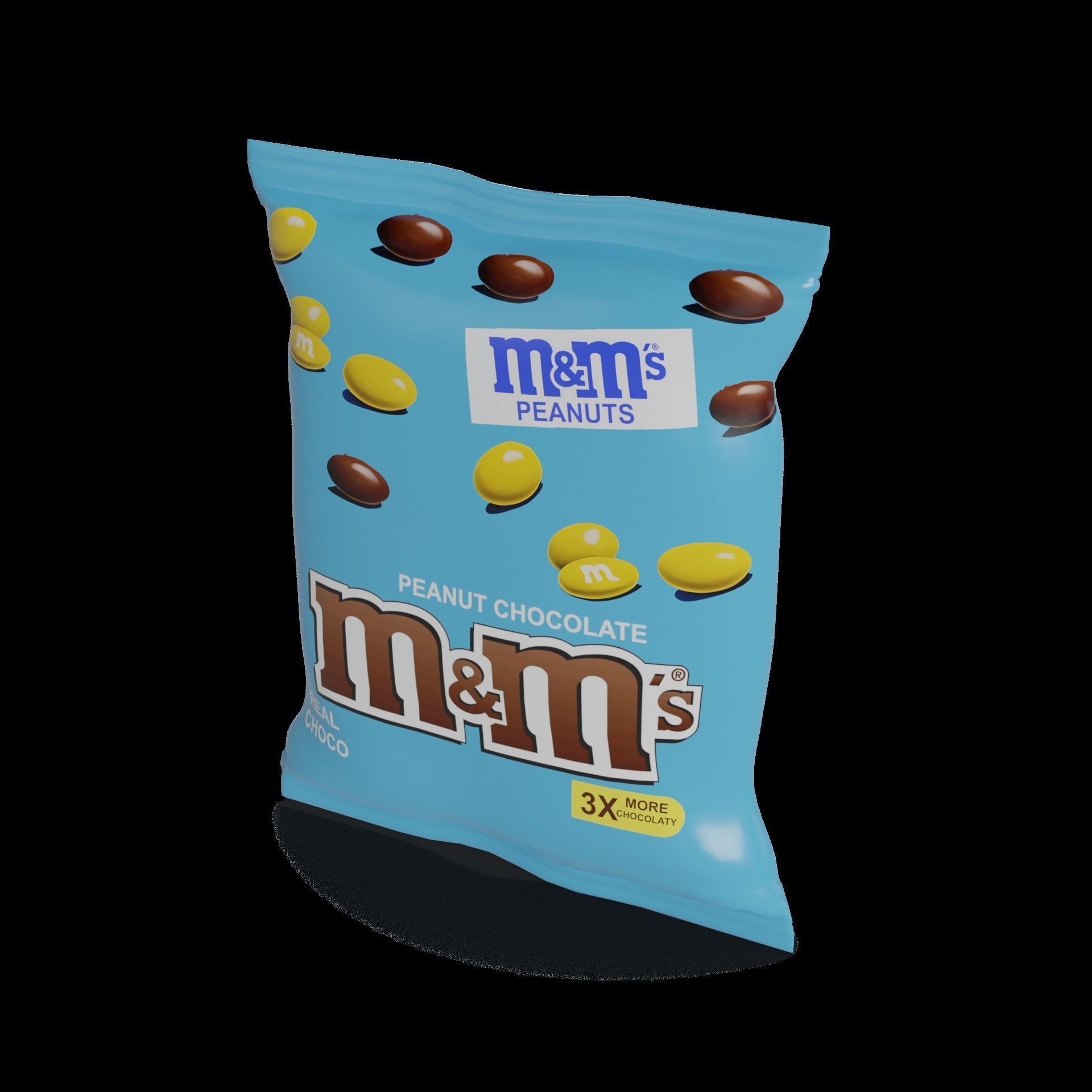Candies by weight Peanut MMs Low-poly 3D model_1