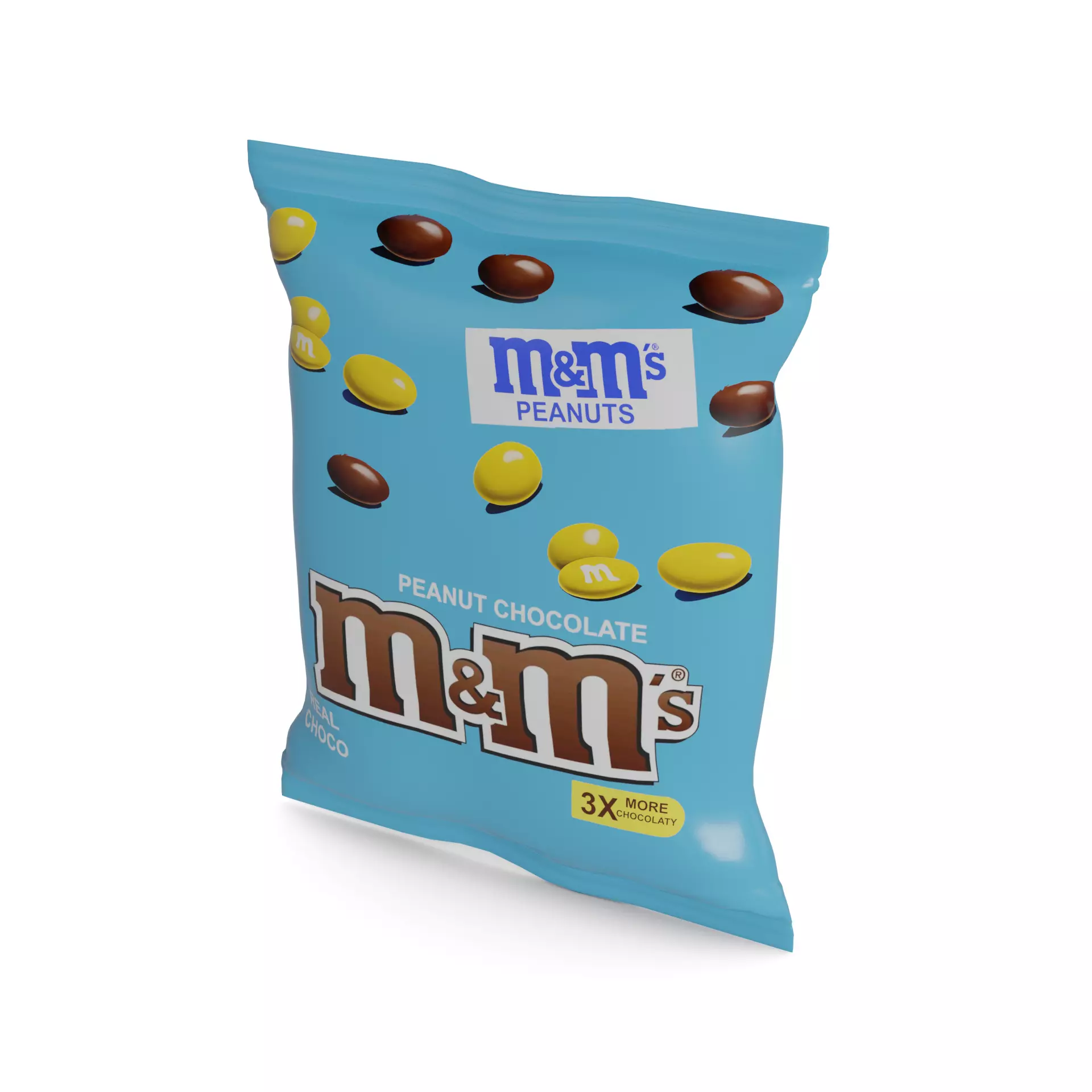 Candies by weight Peanut MMs Low-poly 3D model_0