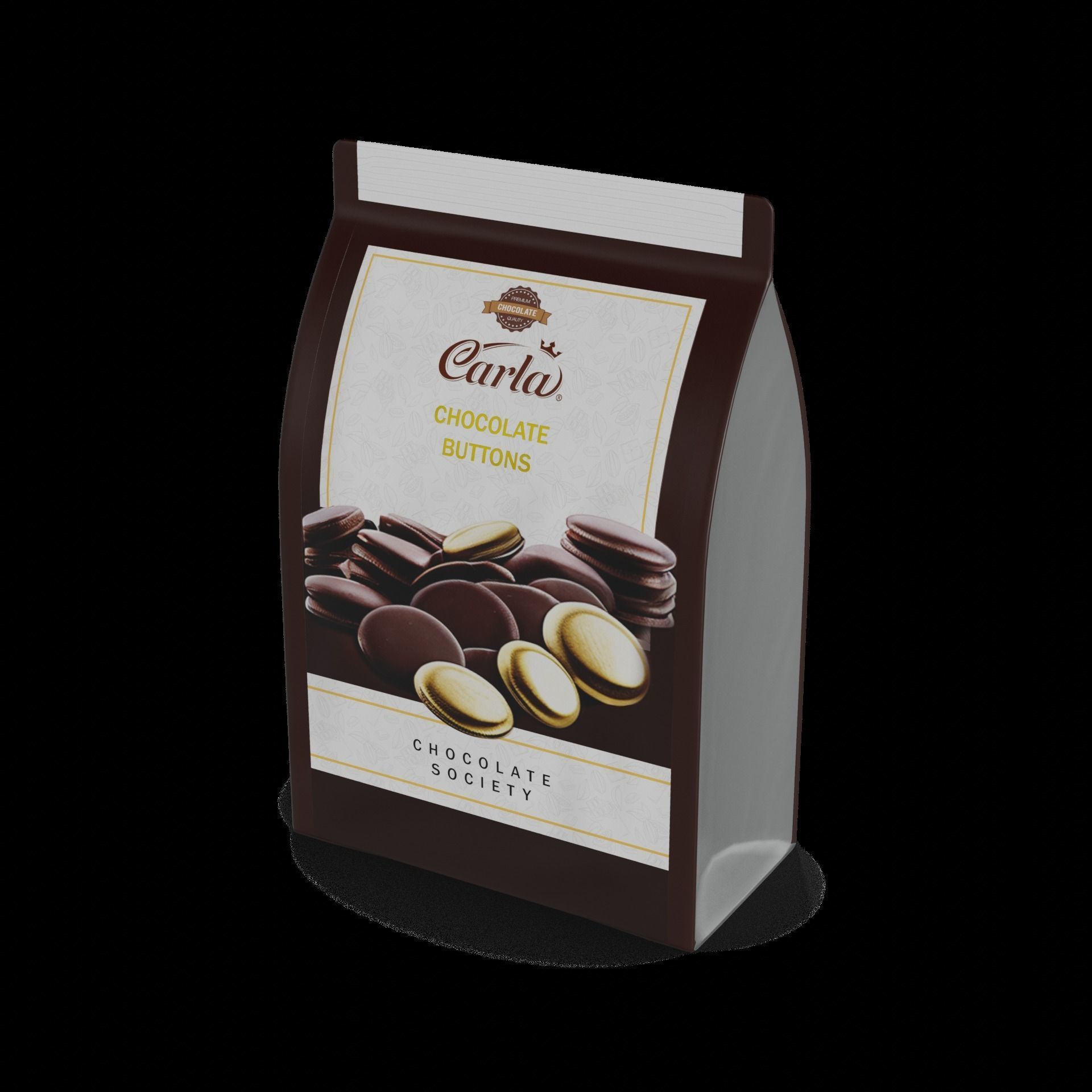 Candies by weight Chocolate Buttons Low-poly 3D model_1