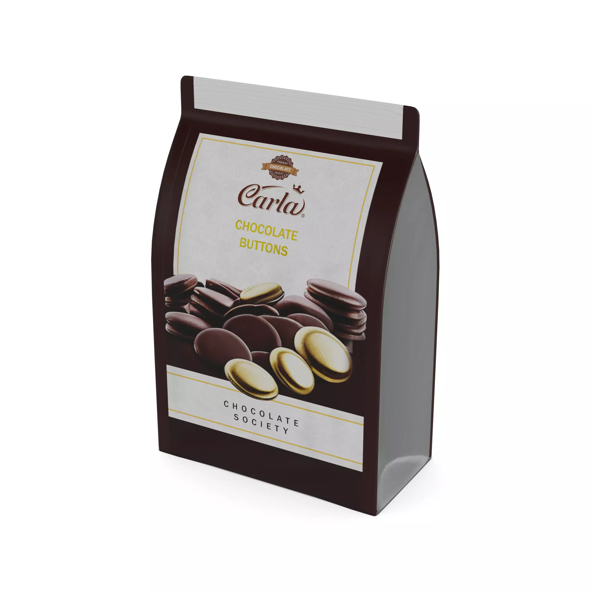 Candies by weight Chocolate Buttons Low-poly 3D model_0