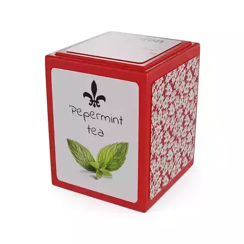 Christams sweets Peppermint Tea Low-poly 3D model