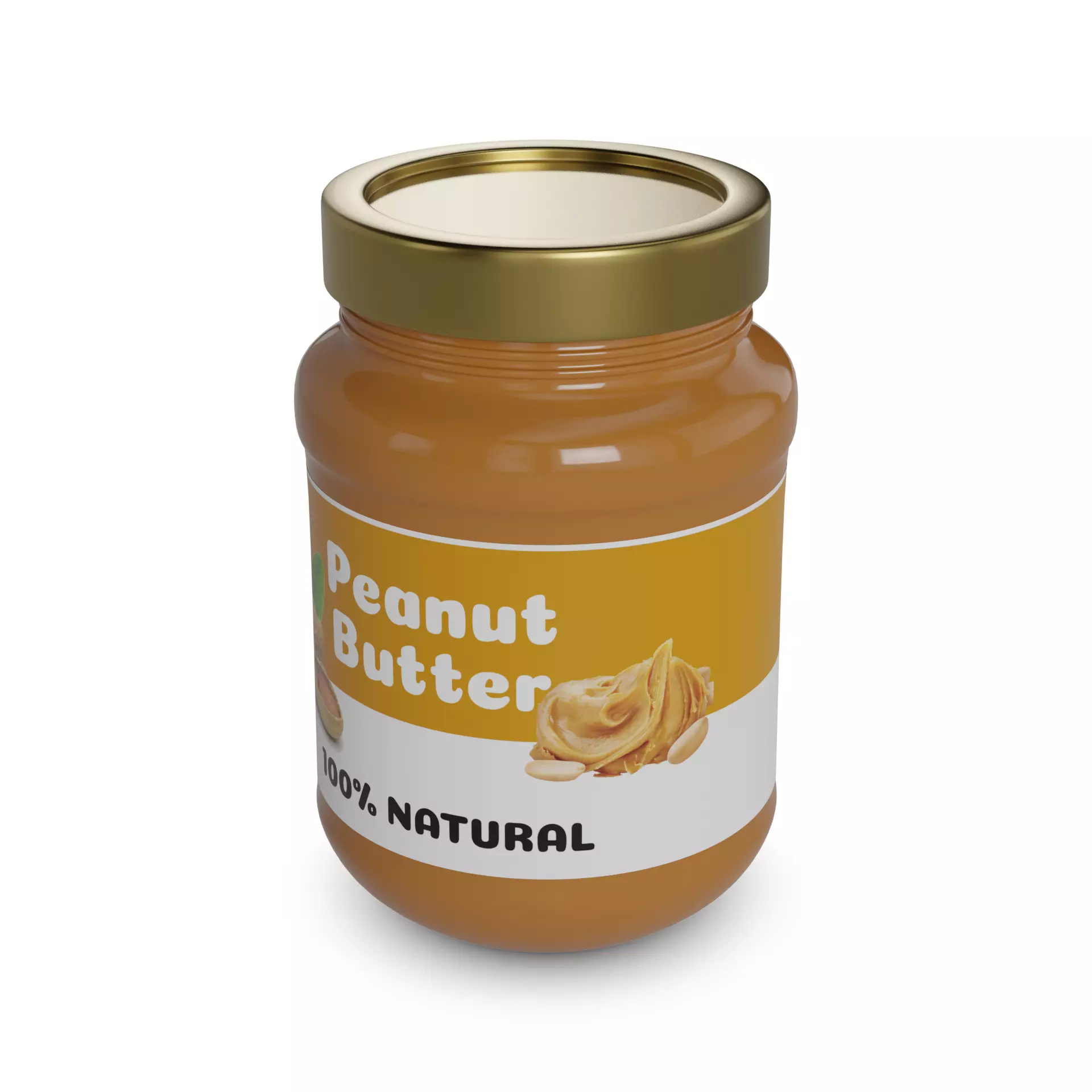 Other sweets Peanut Butter Low-poly 3D model_0