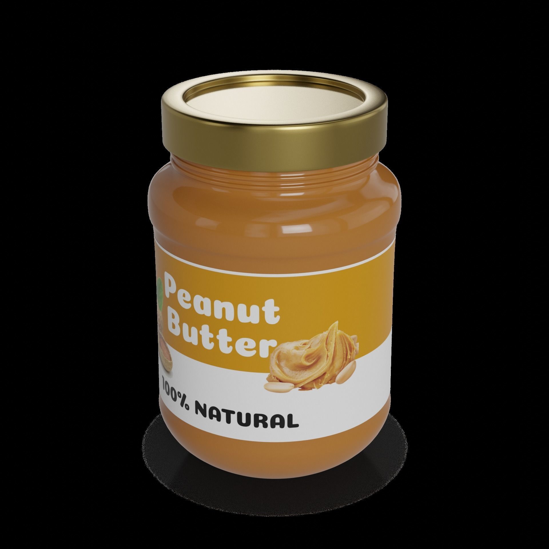 Other sweets Peanut Butter Low-poly 3D model_1