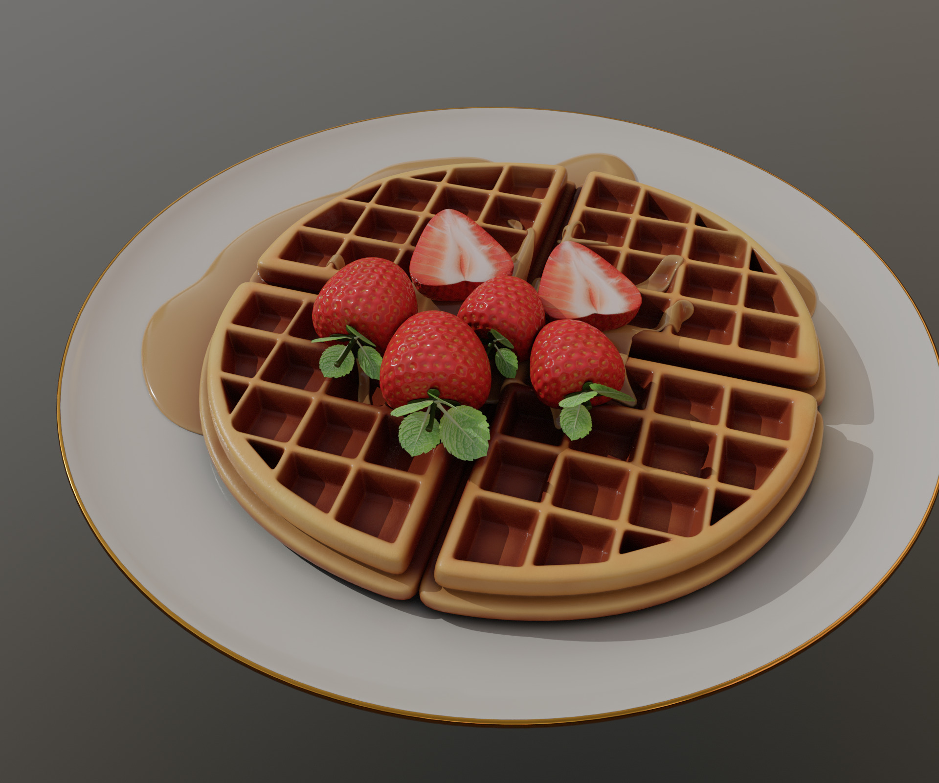 Waffles Waffles 3D model_3