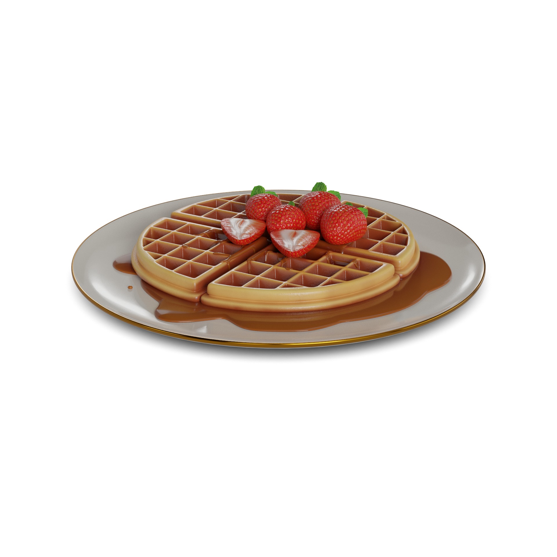 Waffles Waffles 3D model_7