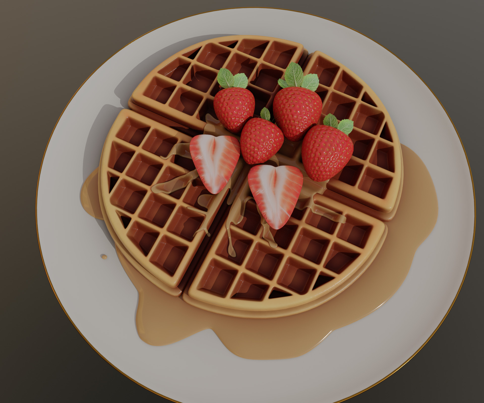 Waffles Waffles 3D model_5