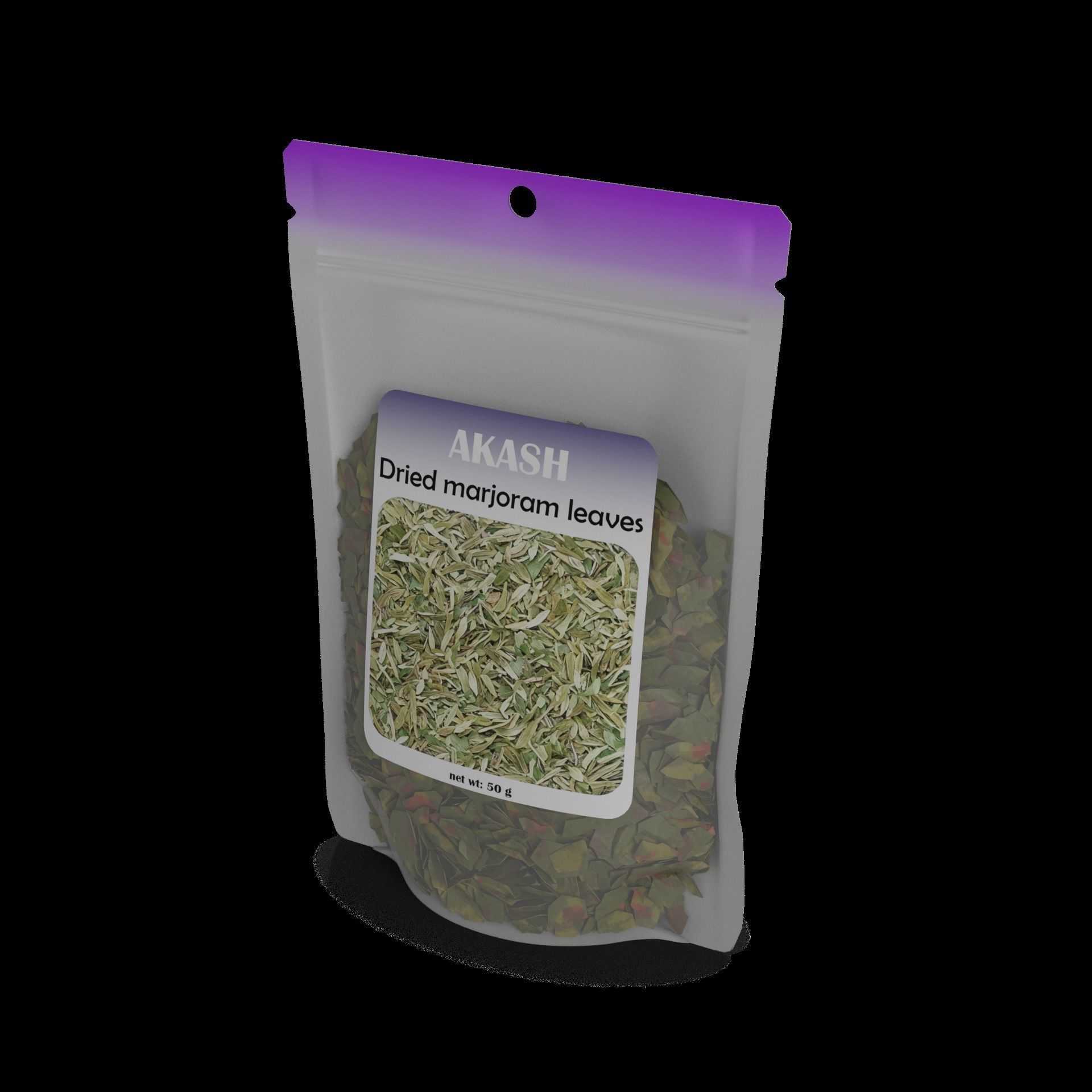 Pure herbs and spices Dried Marjoram 3D model_1