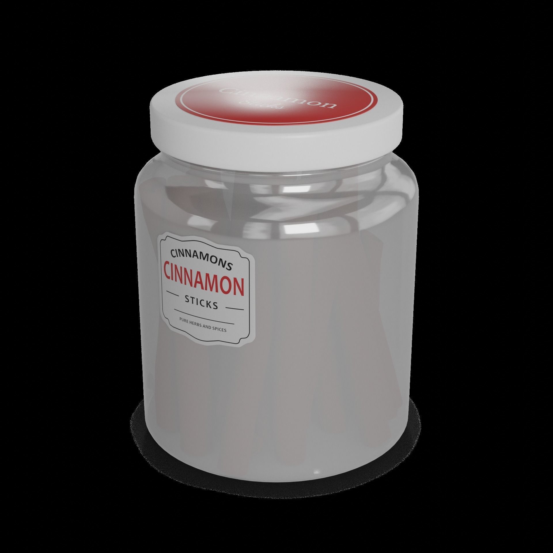 Pure herbs and spices Cinnamon Sticks 3D model_1