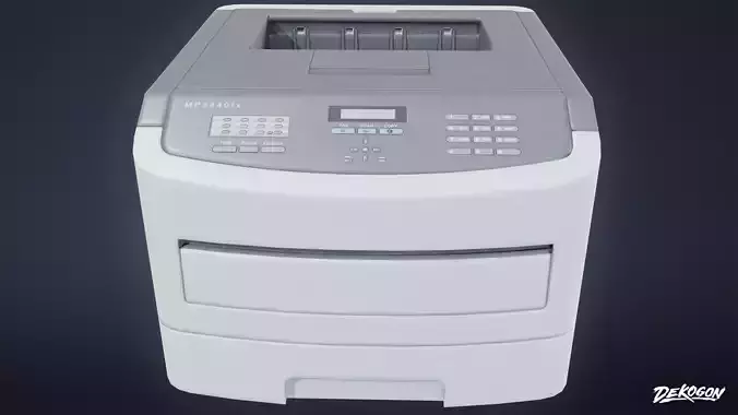 HIGH SCHOOL CLASSROOM - Fax Machine 01 - LOW POLY