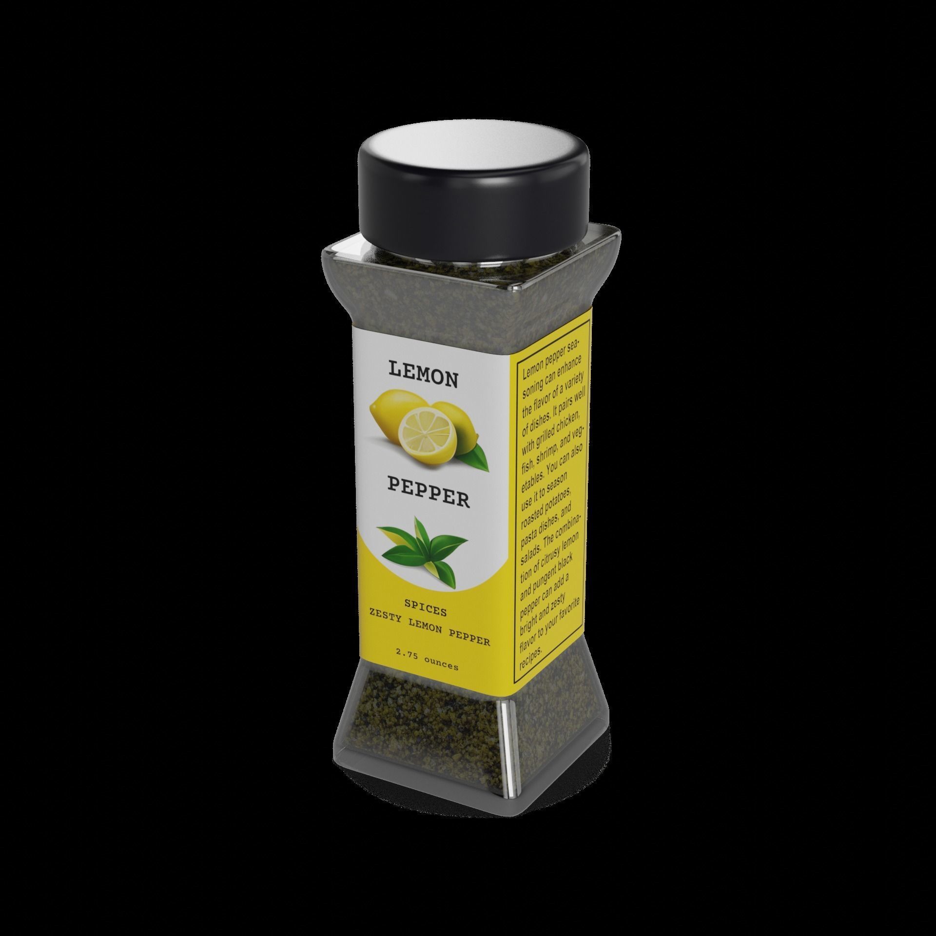 Pepper Lemon Pepper 3D model_1