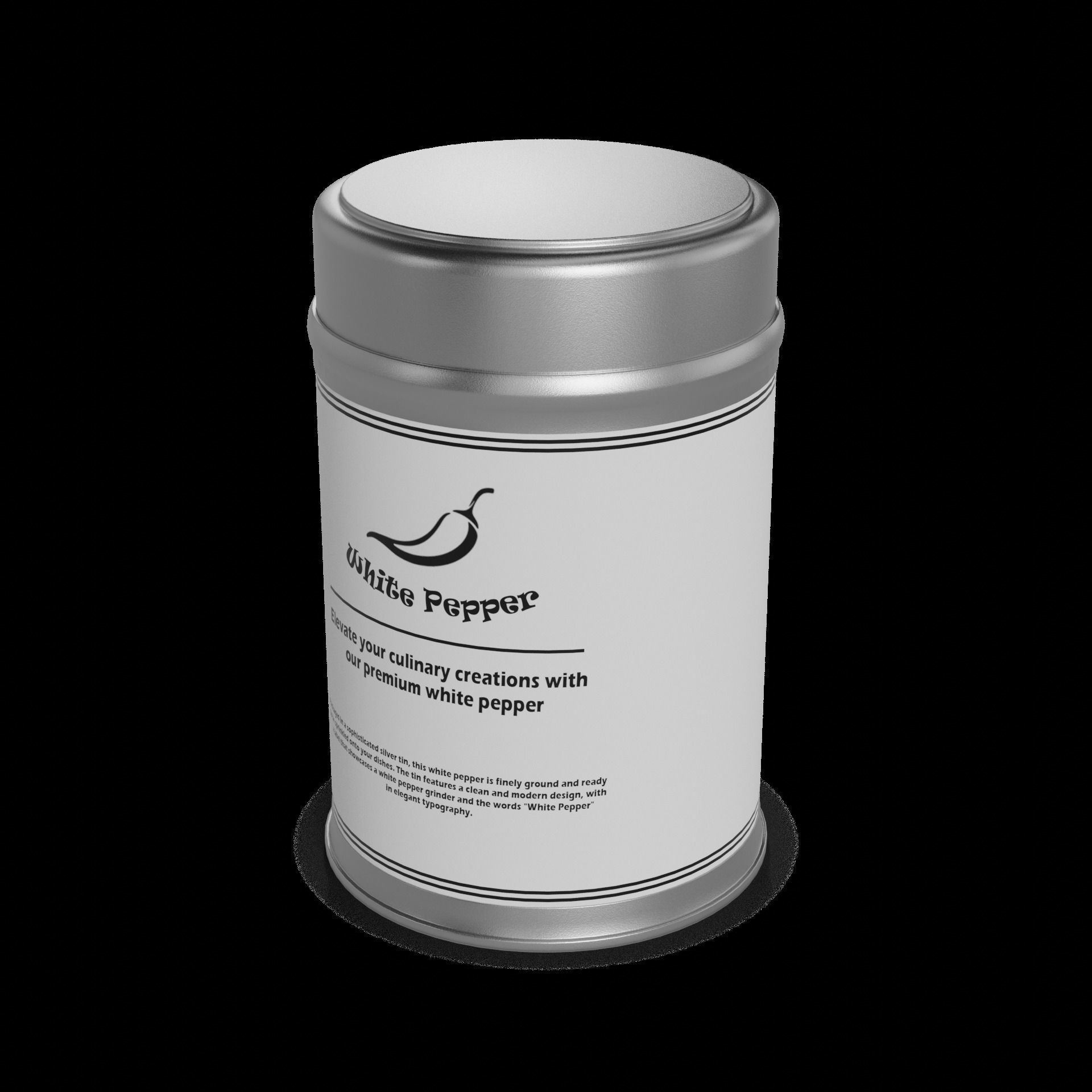 Pepper White Pepper Low-poly 3D model_1