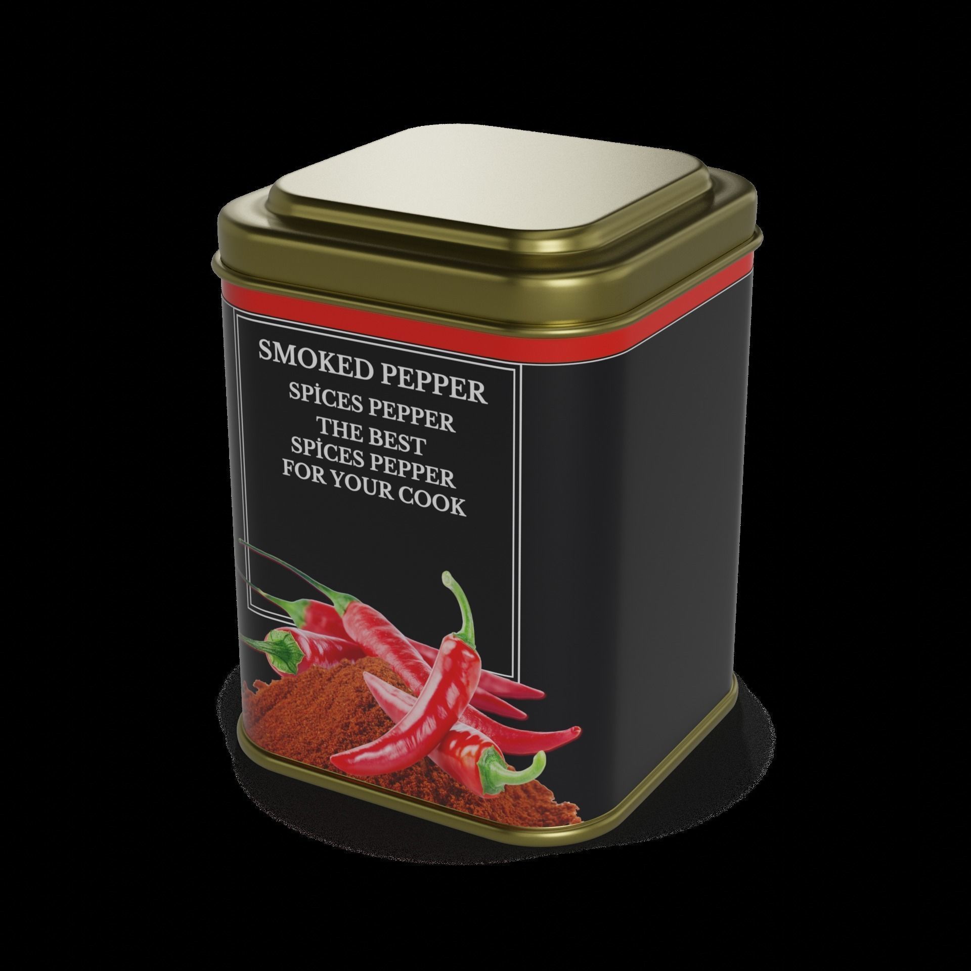 Pepper Smoked Pepper Low-poly 3D model_1