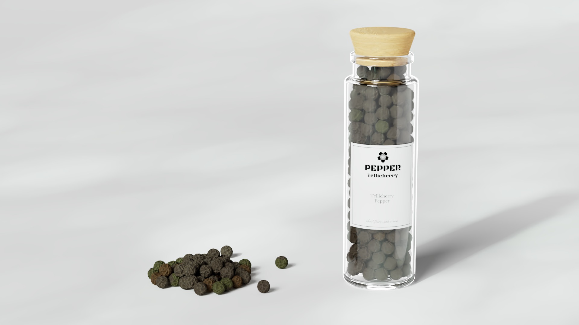 Pepper Tellicherry Pepper Low-poly 3D model_1