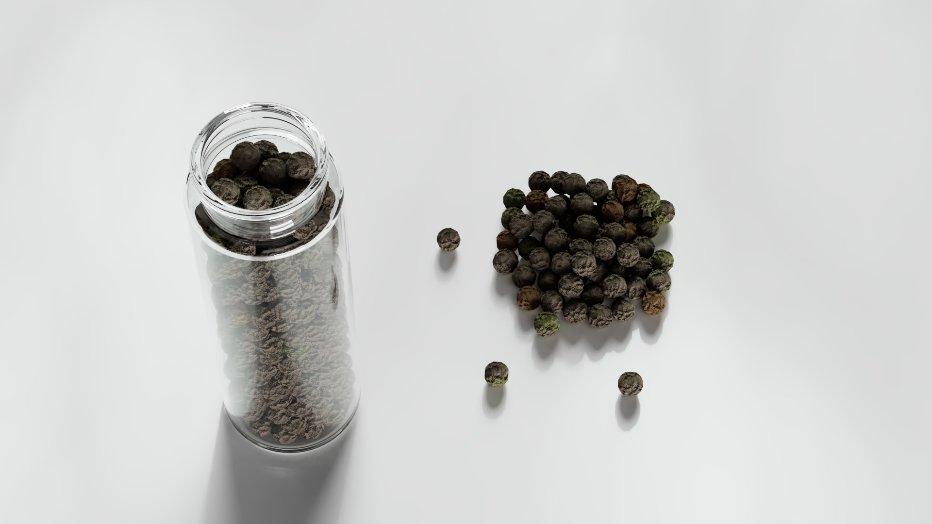 Pepper Tellicherry Pepper Low-poly 3D model_6