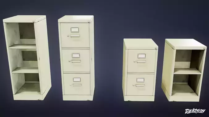 HIGH SCHOOL CLASSROOM - Filing Cabinet 01 - LOW POLY