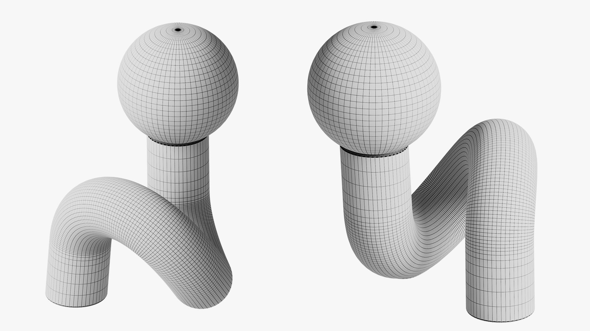 Spiral Glass Table Lamp 3D model_5