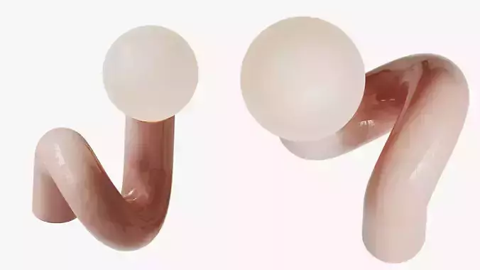 Spiral Glass Table Lamp 3D model