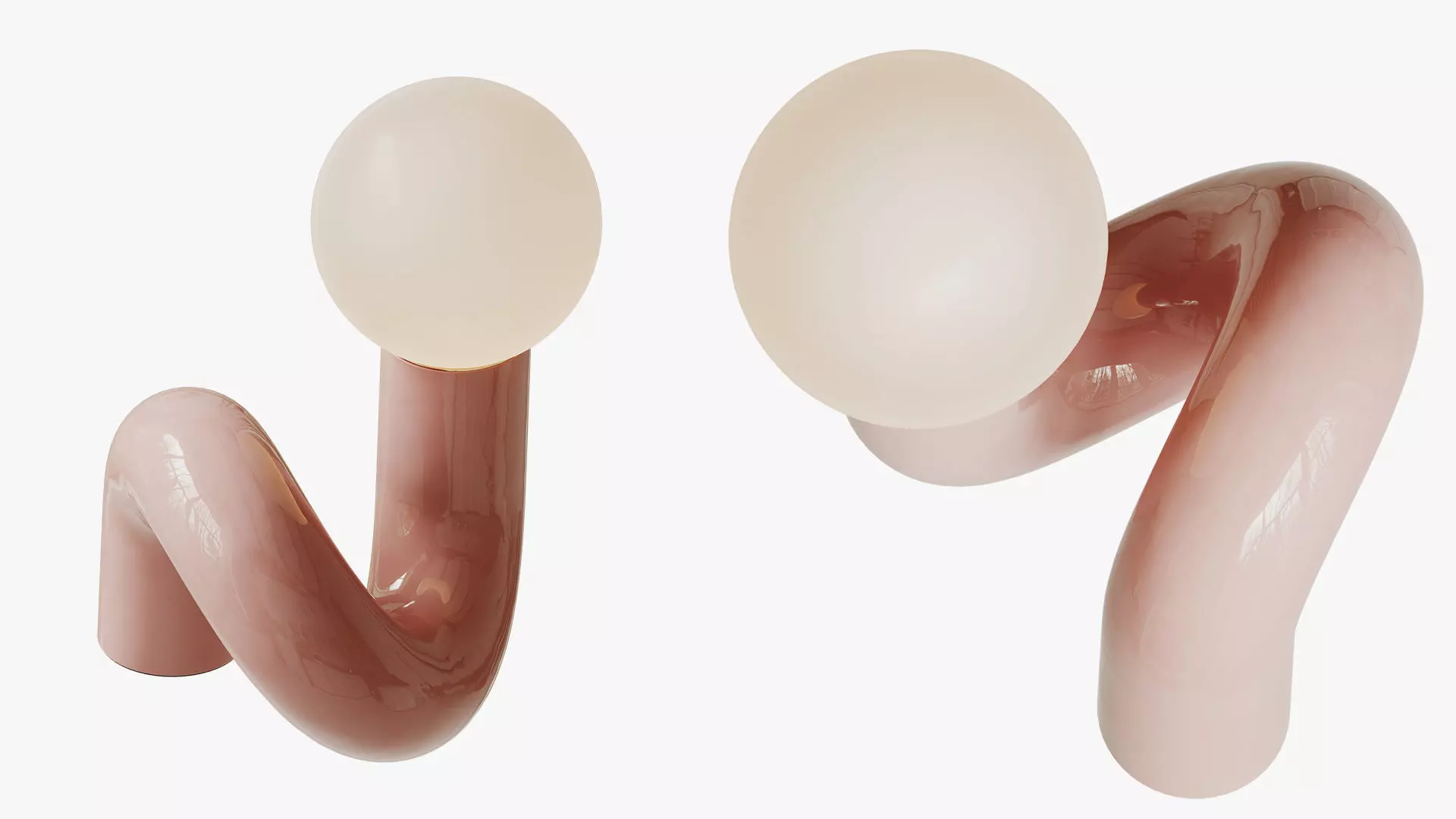 Spiral Glass Table Lamp 3D model_0