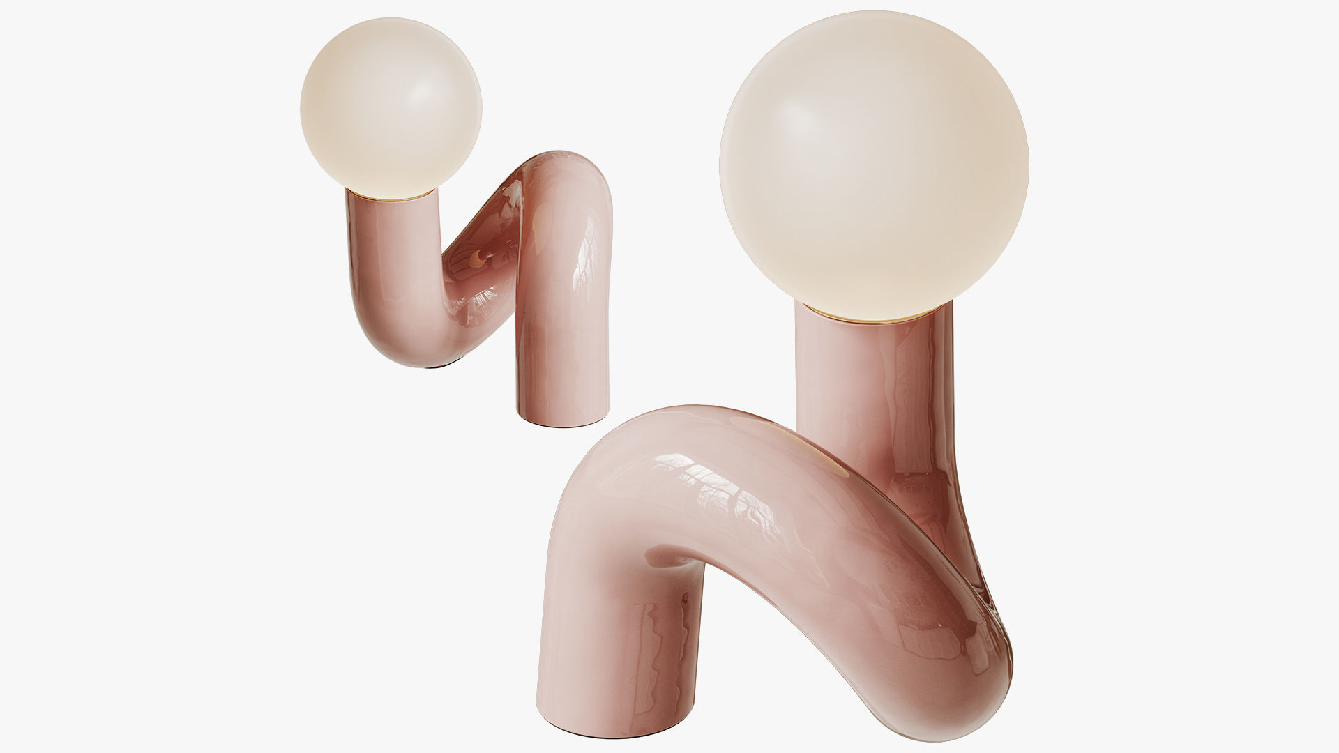 Spiral Glass Table Lamp 3D model_1