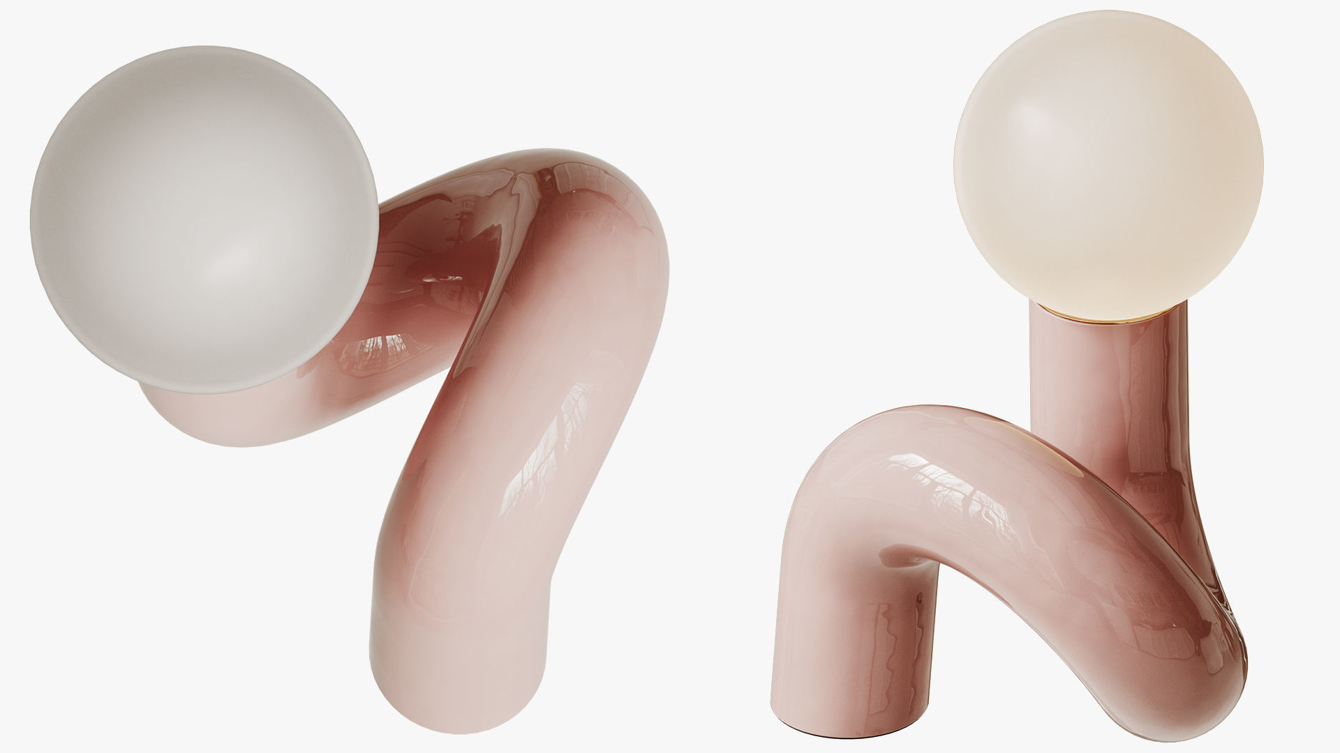 Spiral Glass Table Lamp 3D model_4