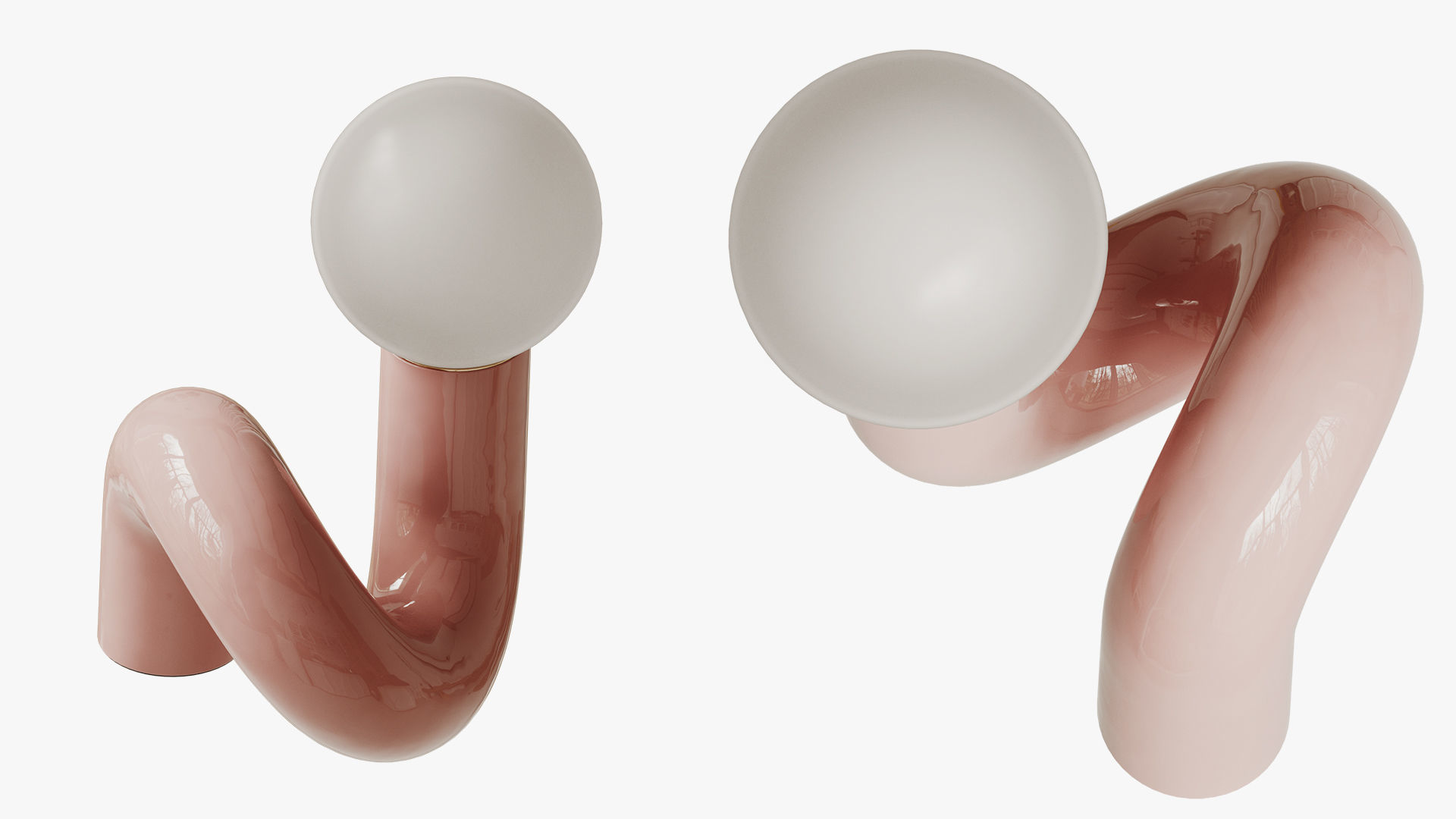 Spiral Glass Table Lamp 3D model_2