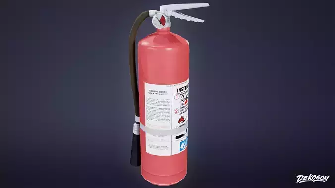 HIGH SCHOOL CLASSROOM - Fire Extinguisher 01 - LOW POLY Low-poly 3D model