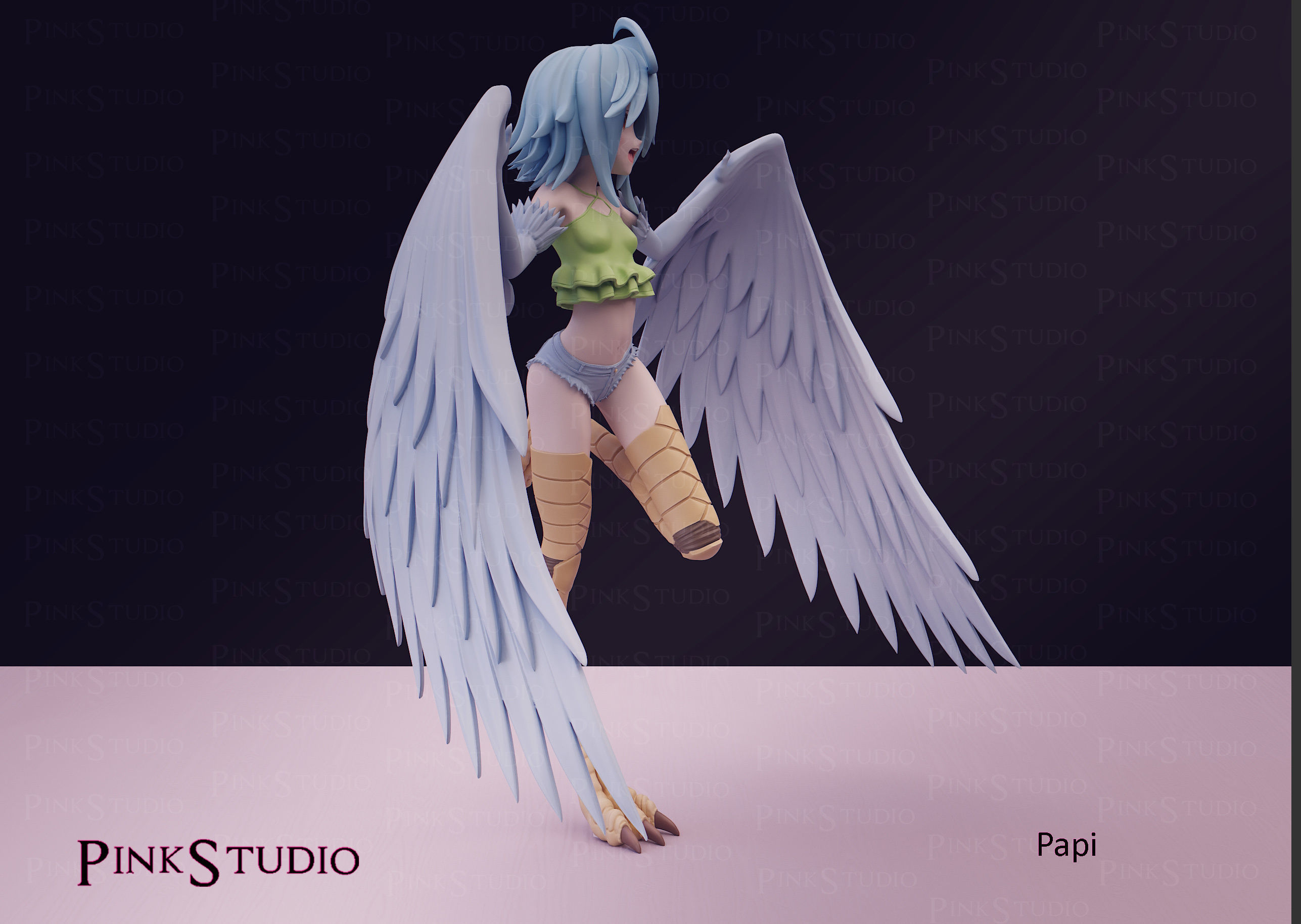 Monster Musume - Papi the harpy 3D print model_7