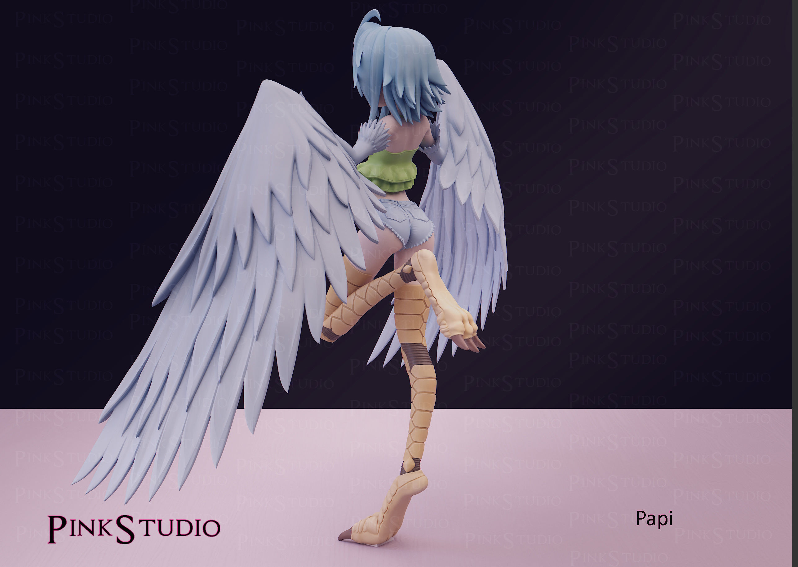 Monster Musume - Papi the harpy 3D print model_19