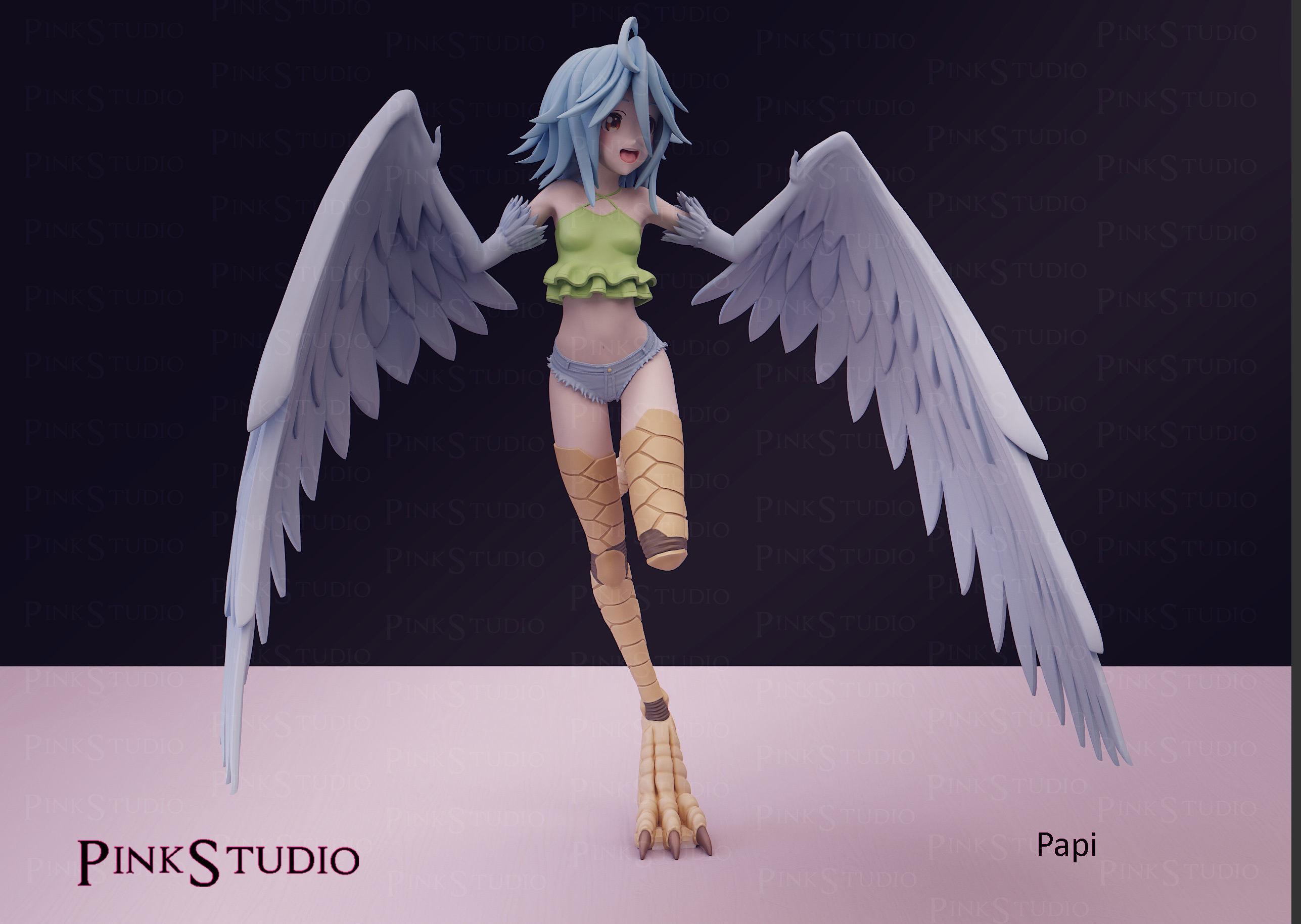 Monster Musume - Papi the harpy 3D print model_4