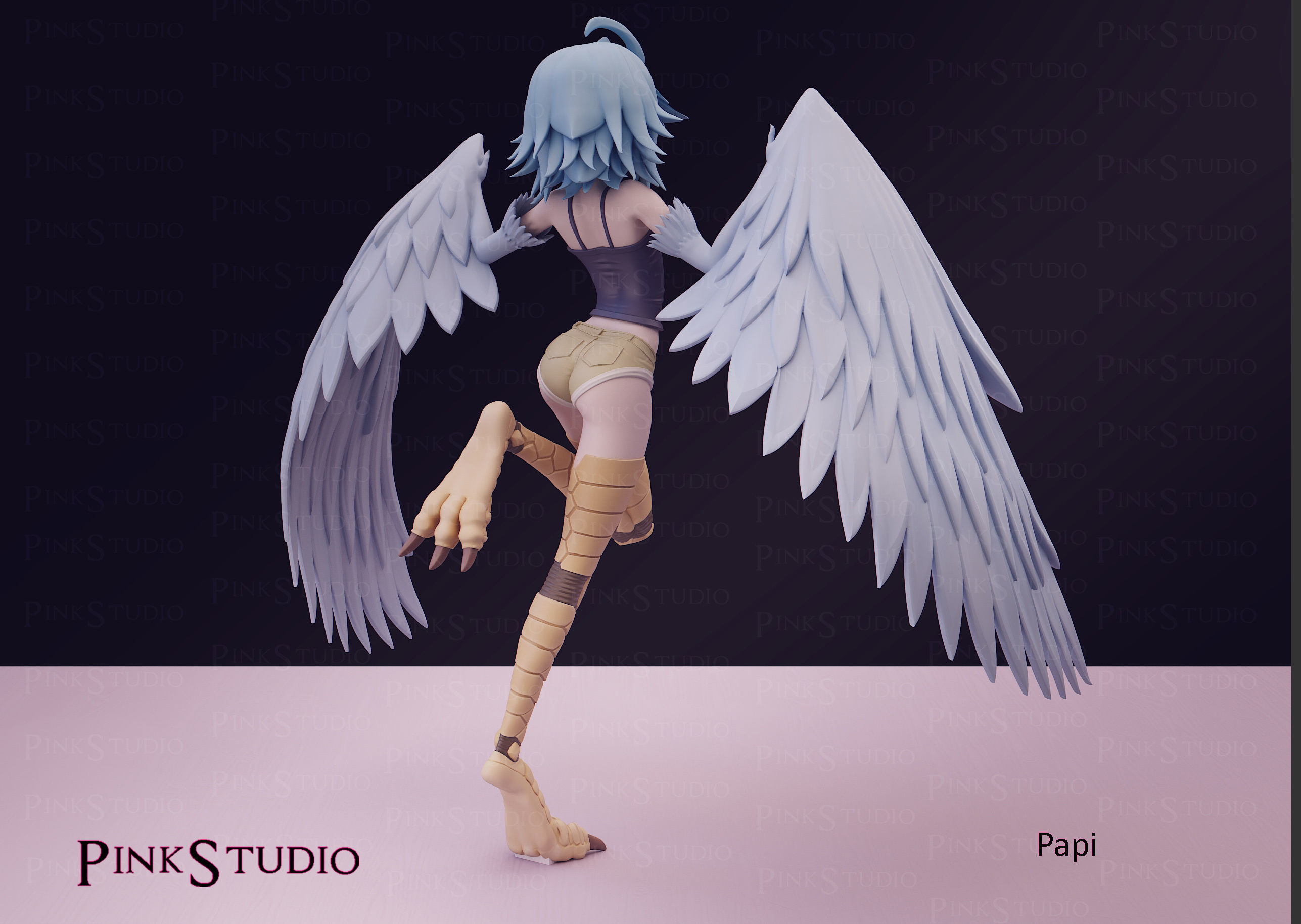 Monster Musume - Papi the harpy 3D print model_15