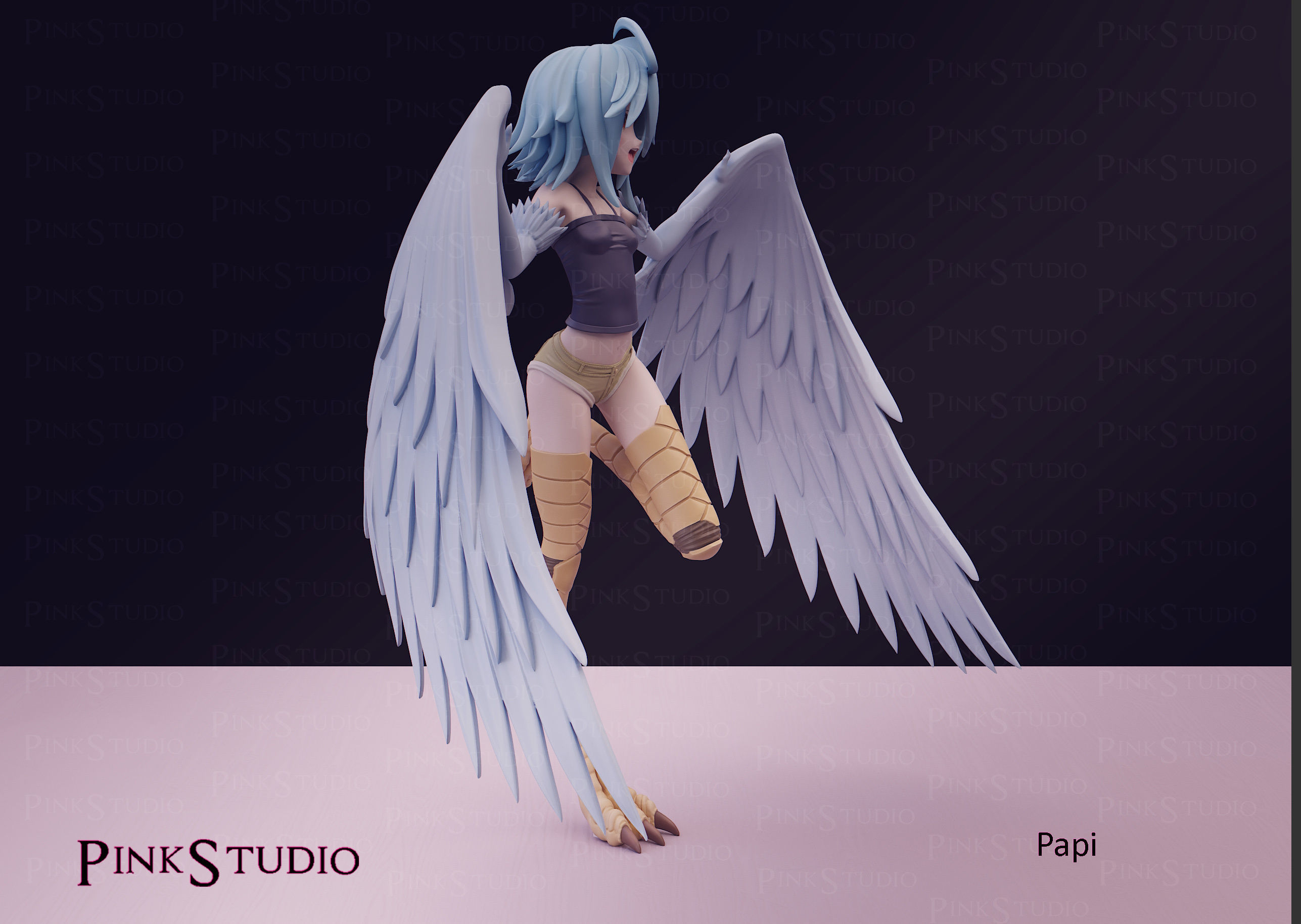 Monster Musume - Papi the harpy 3D print model_9