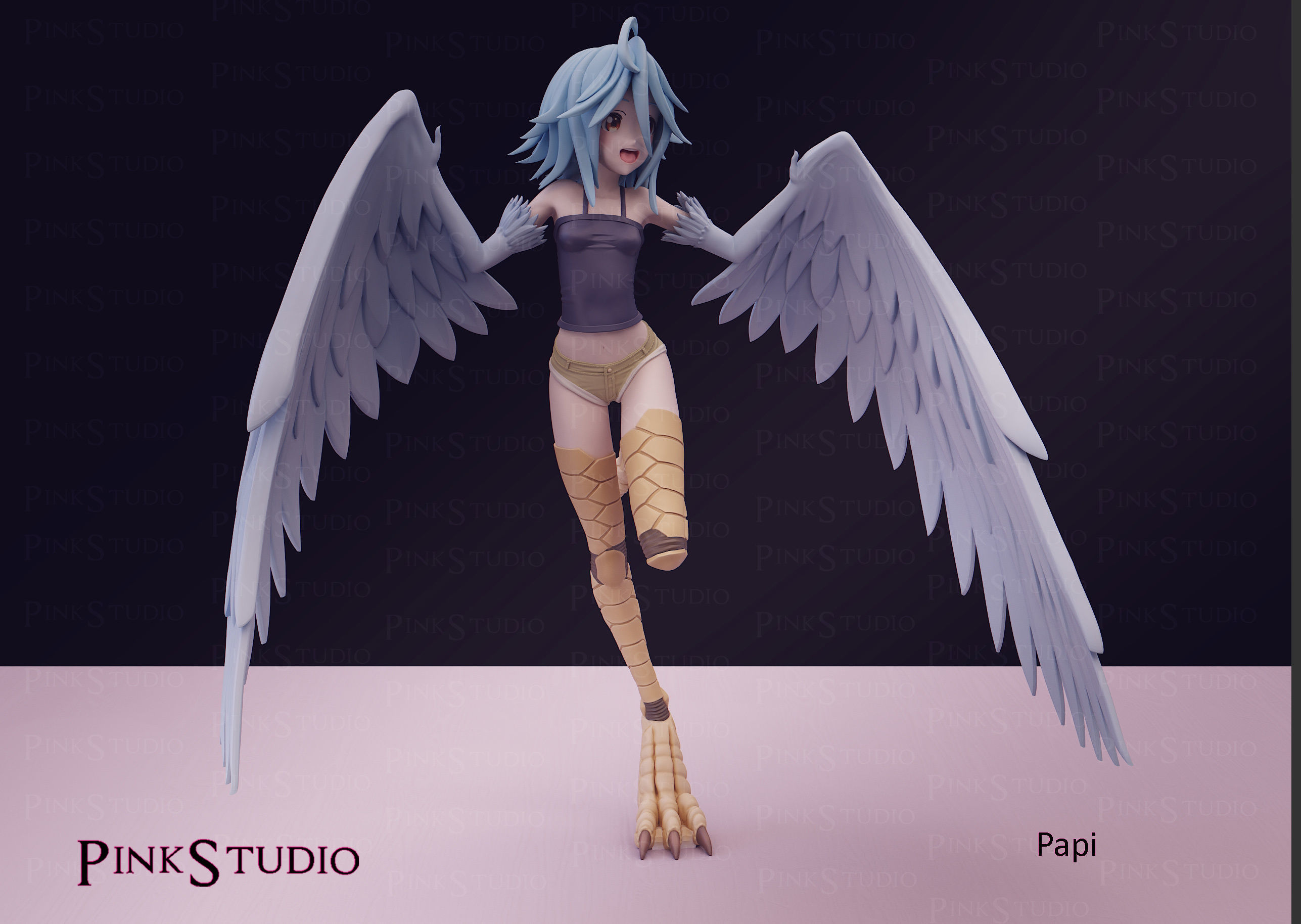 Monster Musume - Papi the harpy 3D print model_6