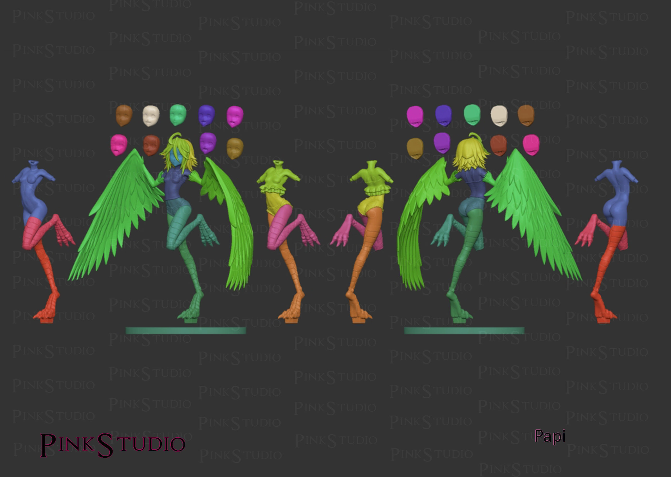 Monster Musume - Papi the harpy 3D print model_30