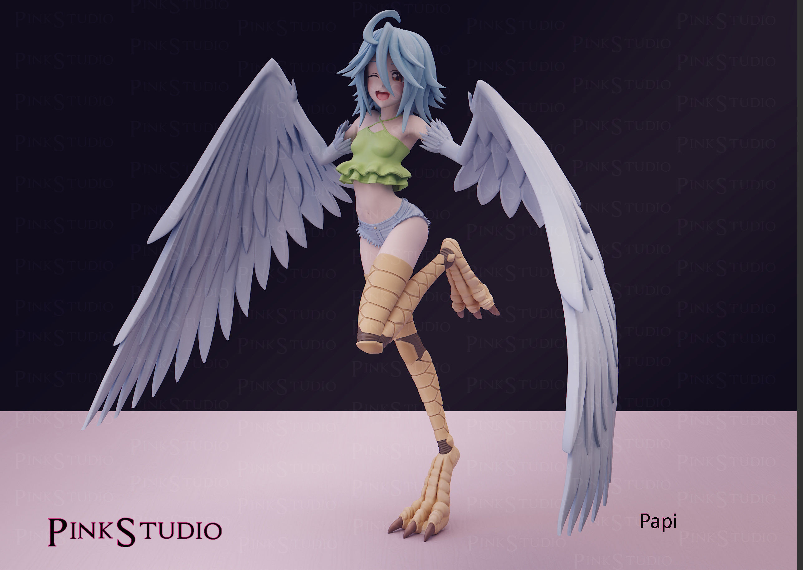 Monster Musume - Papi the harpy 3D print model_3