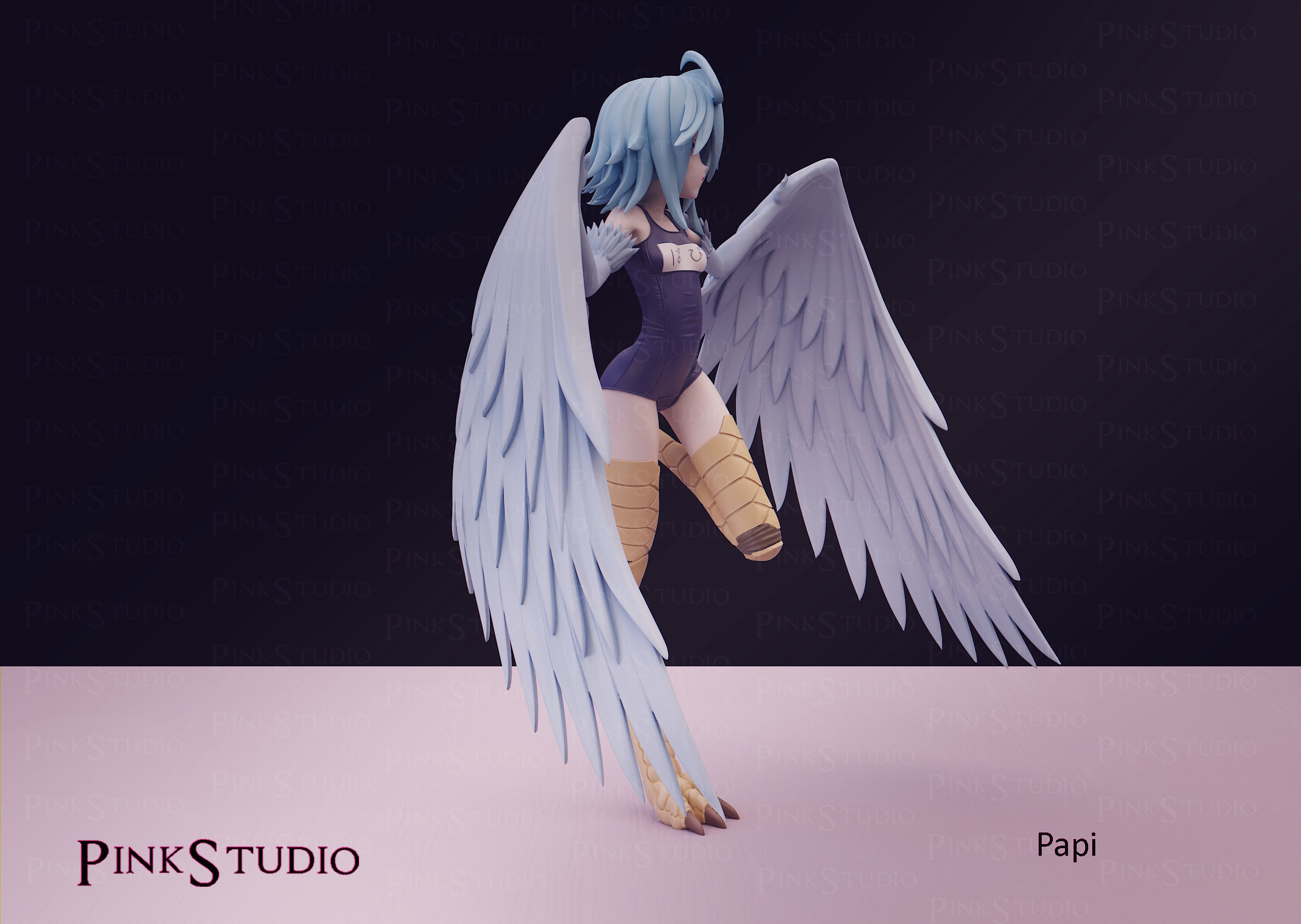 Monster Musume - Papi the harpy 3D print model_8