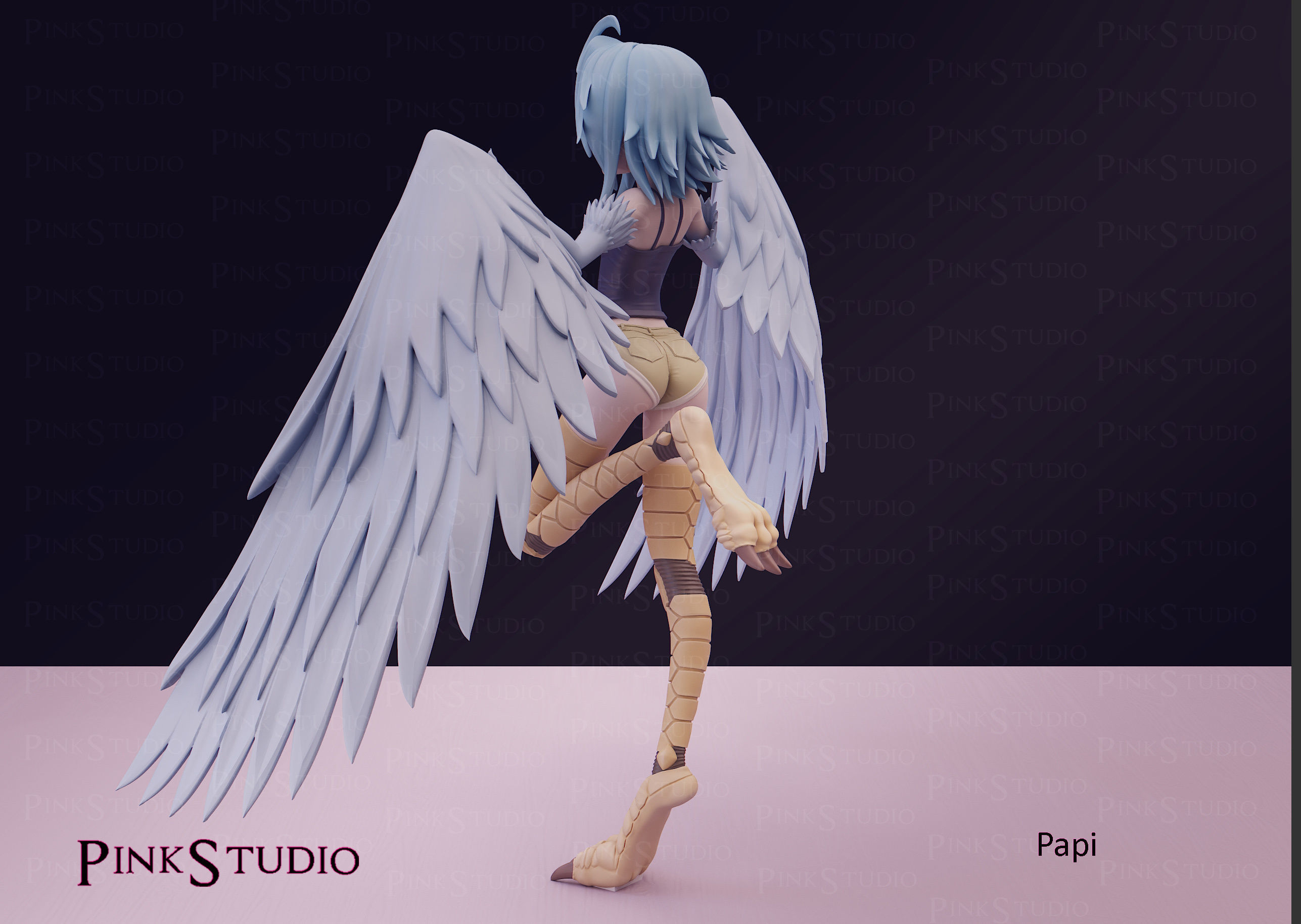 Monster Musume - Papi the harpy 3D print model_21