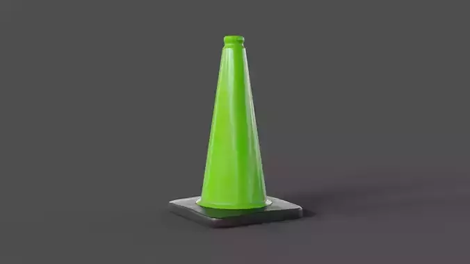 Traffic Cone PBR Game-Ready