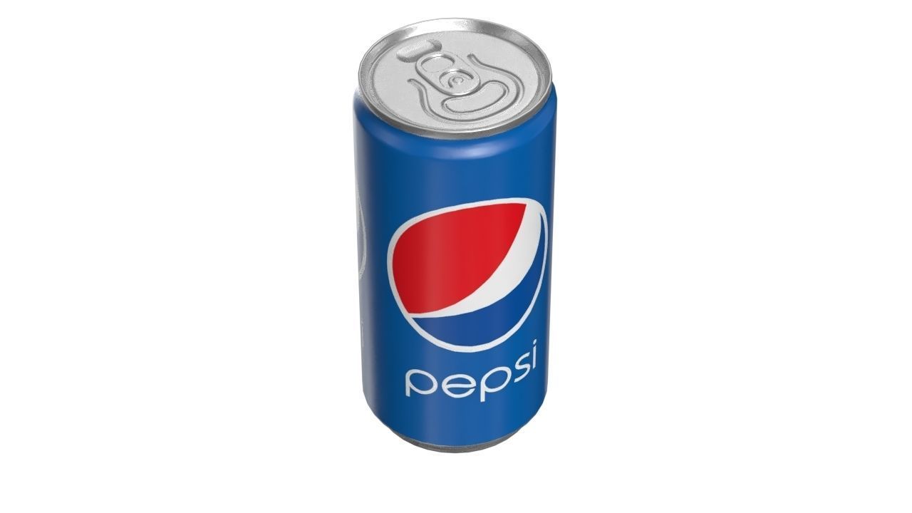 Pepsi Drink Can Slim 190ml 01 Low-poly 3D model_7